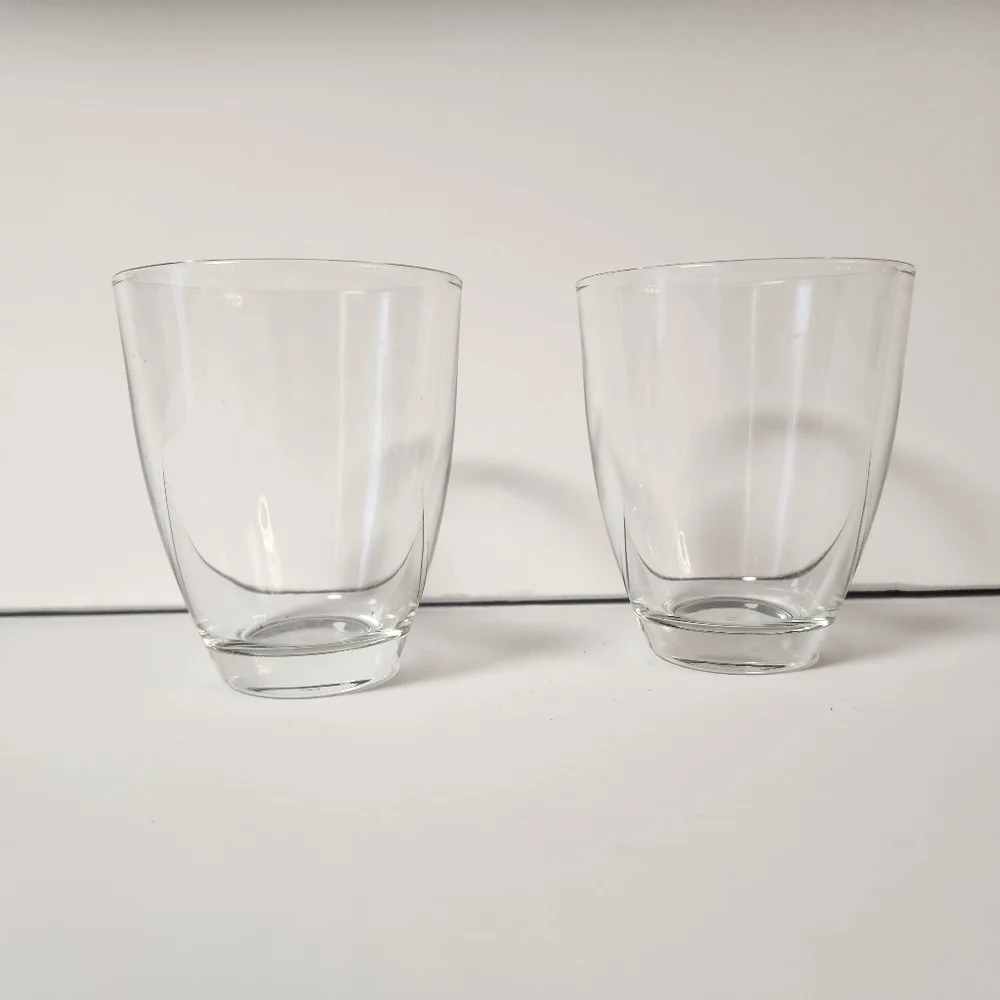Set of 2 Clear Glass Votives